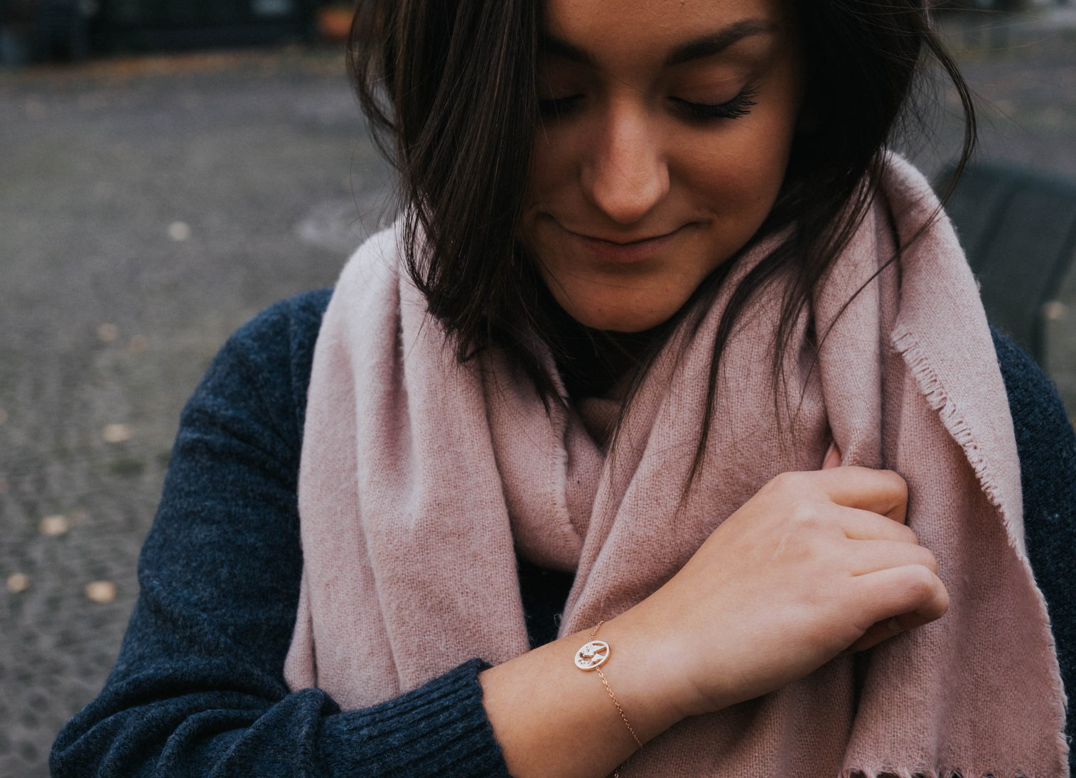 Weltkugel Armband Silber